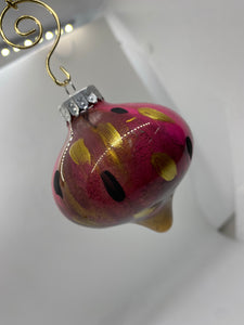 Small Hand Painted Glass Ornament - 8