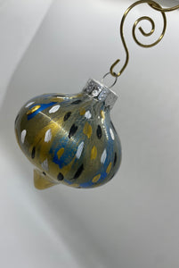 Small Hand Painted Glass Ornament - 15