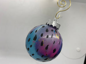 Small Hand Painted Glass Ornament - 3