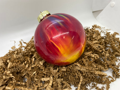 Large Glass Hand Painted Ornament - 2