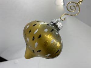 Small Hand Painted Glass Ornament - 15